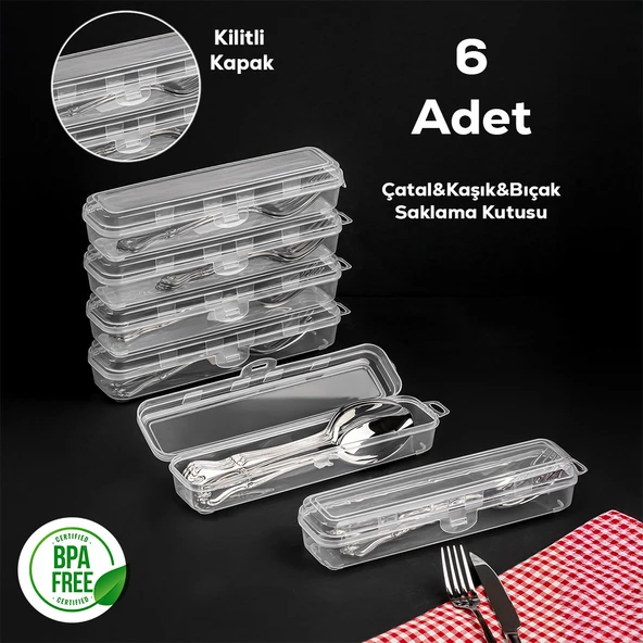 Porsima Te-192 6 lı Makyaj Fırçası Kalemlik Diş Fırçası Kabı Çatal Kaşık Bıçak Saklama Kutusu Kabı Seti