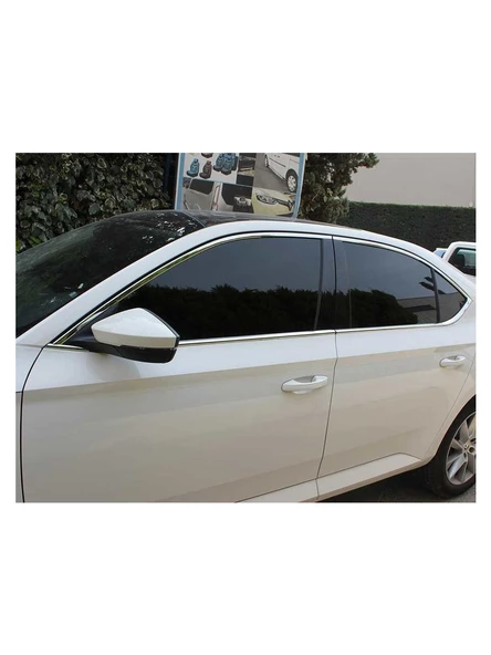 Skoda Superb Krom Cam Çerçeve Seti Paslanmaz Çelik 12 Parça 2015-2022 superb - Resim 2