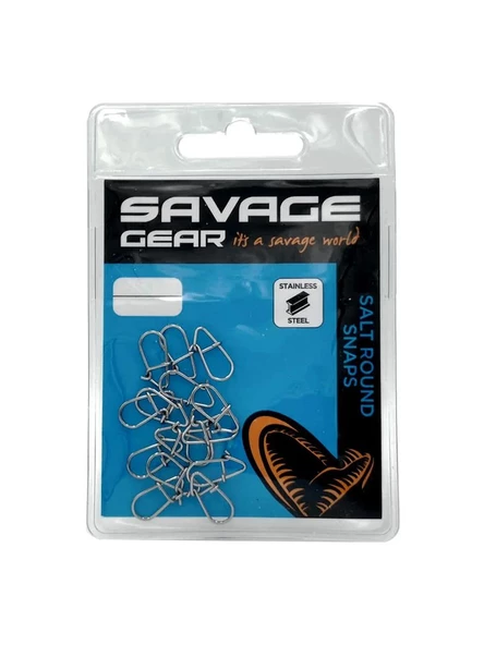 Savage Gear Salt Round Snaps - Rapala Klipsi 15 adet