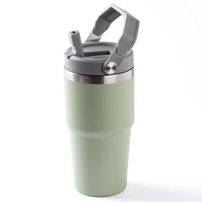 Tantitoni Paslanmaz Çelik Tutacaklı Termos Bardak 600ml Yeşil