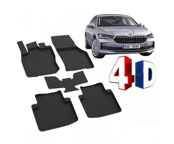 SUPERB 2023 2024 2025 2026 ARCA ÖZEL KAUÇUK 4D HAVUZLU PASPAS ürün görseli 1