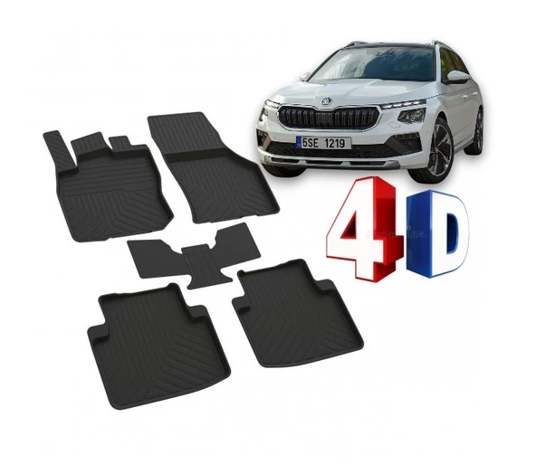 KAMİQ 2024 2025 2026 ARCA ÖZEL KAUÇUK 4D HAVUZLU PASPAS ürün görseli 1