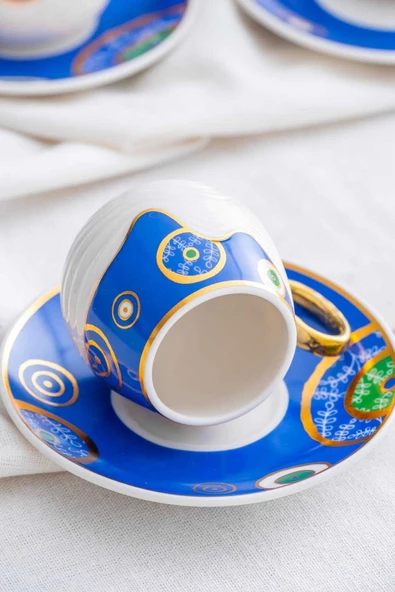 Acar Jupiter 6 Kişilik Porselen Kahve Fincanı Takımı - 90 ml 06011 - 6