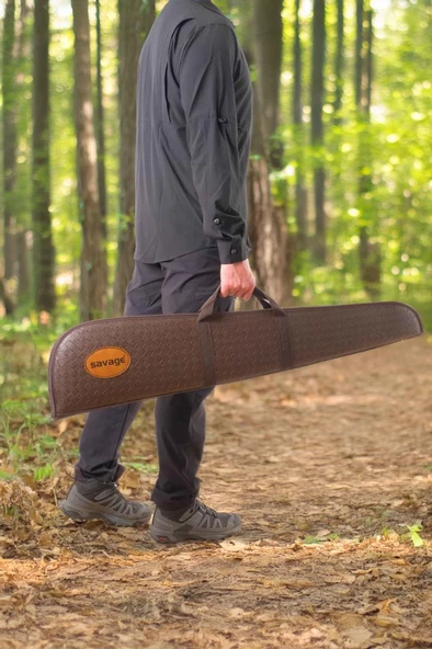 Lüks Tüfek Kılıfı - Savage - Kahve Timsah - 51 Namlu - Resim 3