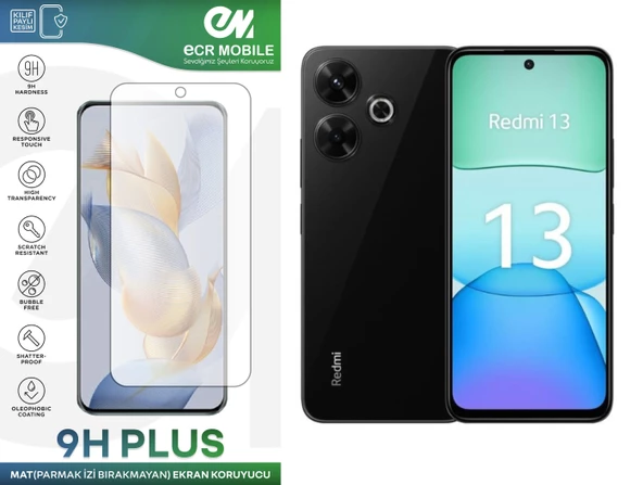 Redmi 13 Ekran Koruyucu MAT Tam Uyumlu Esnek Nano Kırılmayan