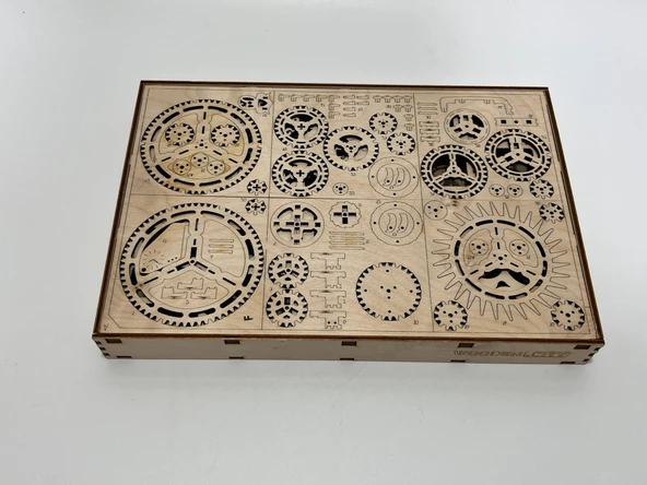 Royal Clock 3D Ahşap Saat Maketi 110x11x10 cm - 5