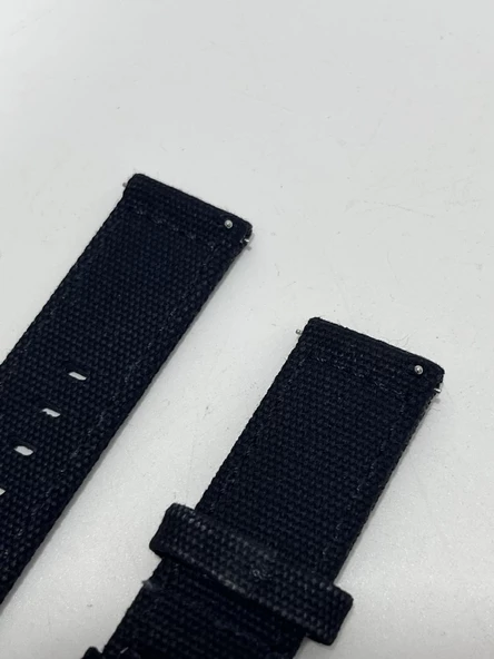 Hemsut Crafted Kanvas Saat Kordonu Siyah 22mm - 6