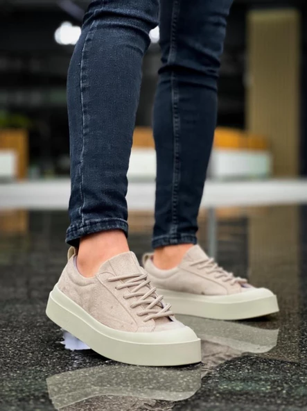 BA500  Özel Termo Taban Krem Casual Erkek Ayakkabı