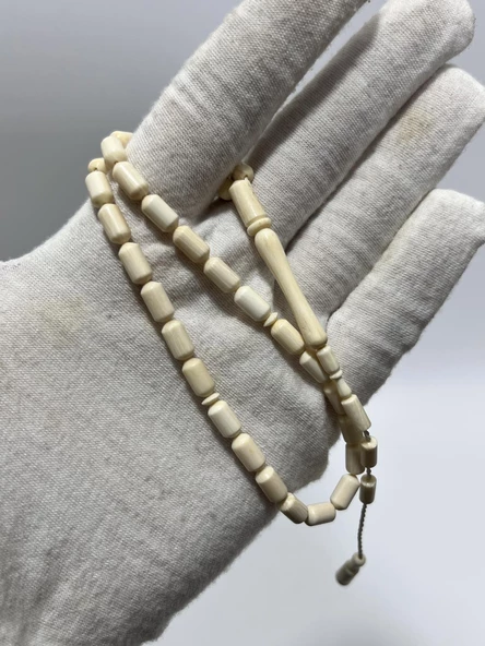 Kesme Fildişi Tesbih 9,10 Gram - Koleksiyonluk Fil Dişi Tespih