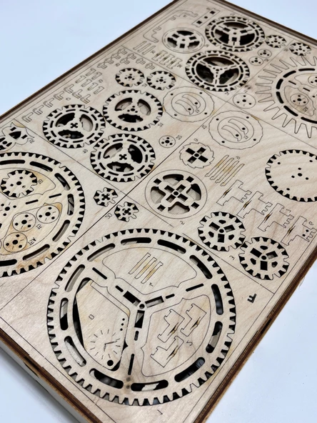 Royal Clock 3D Ahşap Saat Maketi 110x11x10 cm - 7