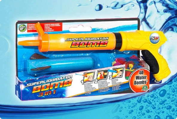 Superliquidator - 3in1 Su Pompası, 40 Balon+ 1 Yumuşak Füzesiyle - 4