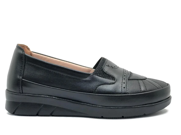 Berfilla Dr.Tavsiyeli İçi %100 Deri Anne Kadın Babet Ayakkabı - 2