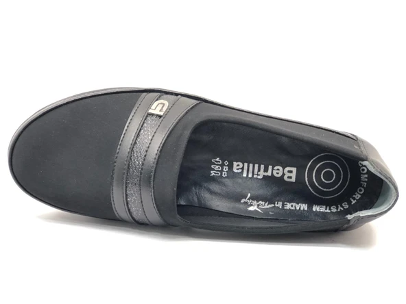 Berfilla Dr.Tavsiyeli İçi %100 Deri Anne Kadın Babet Ayakkabı - Resim 8