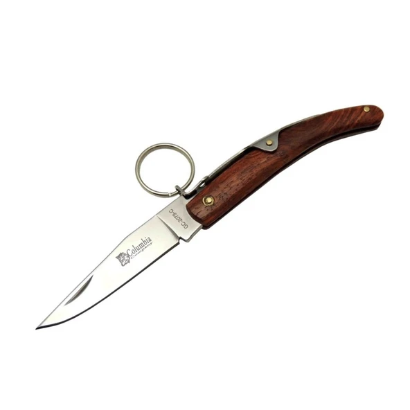 Columbia Okapi GC2079C Kahverengi Kamp Çakı 16,5cm - Manuel, Kemerlikli, Ahşap Sap - 1