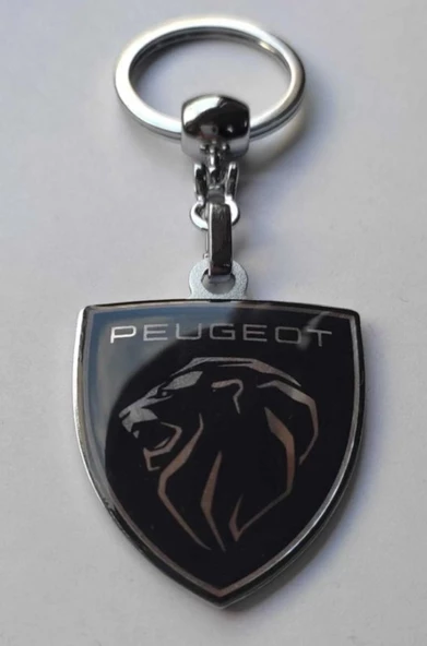 Peugeot Yeni Logolu Metal Otomobil Anahtarlığı 2 Taraf Baskılı 1. Kalite - Resim 3