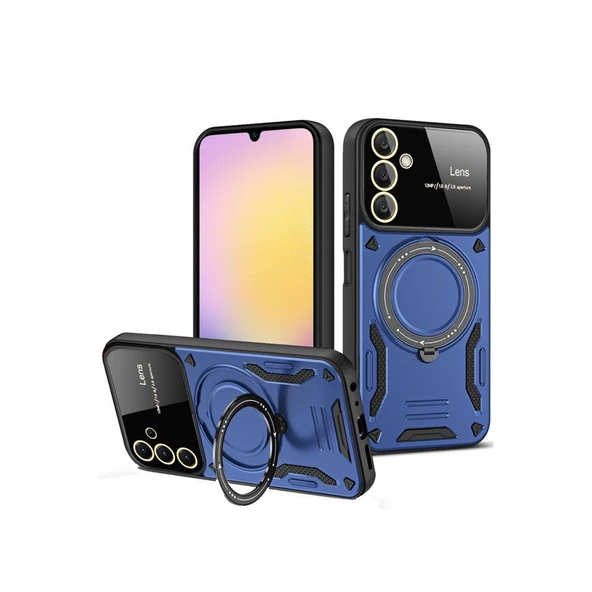 Smody Samsung Galaxy A15 4G İle Uyumlu Kılıf Joy Lens Standlı Kapak - 3