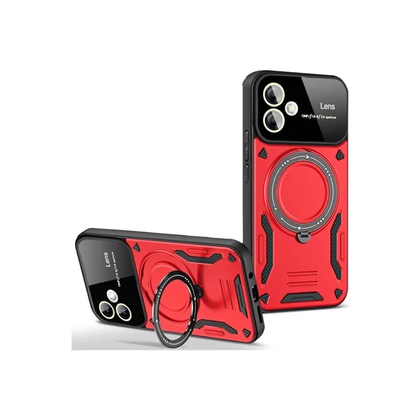 Smody Samsung Galaxy A05 İle Uyumlu Kılıf Joy Lens Standlı Kapak