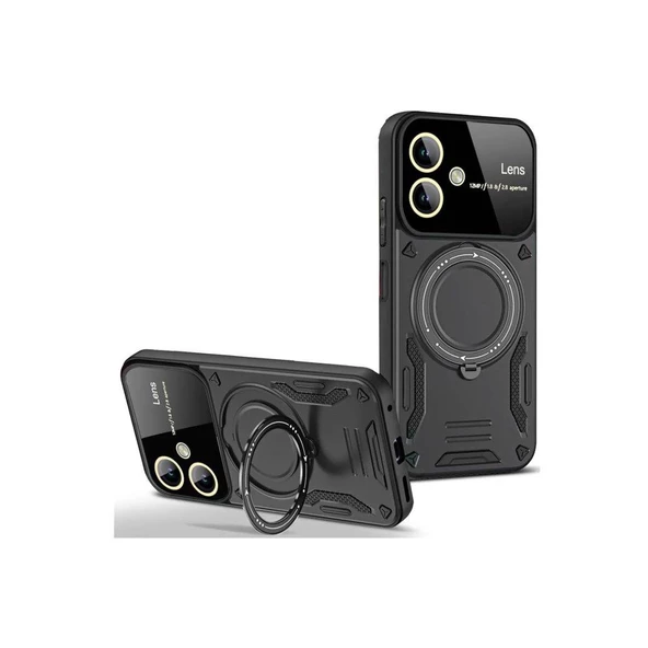 Smody Samsung Galaxy A05 İle Uyumlu Kılıf Joy Lens Standlı Kapak - 10