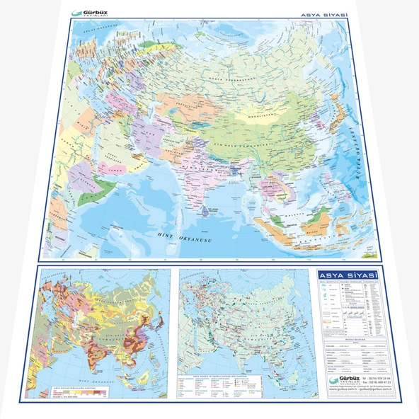 AVRUPA FİZİKİ HARİTASI (Kaplamalı) - 2