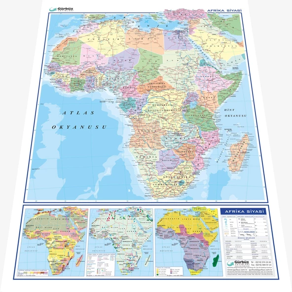 AFRİKA SİYASİ HARİTASI (Kaplamalı) - 3