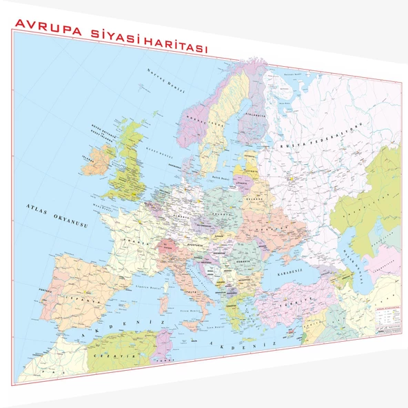 AVRUPA SİYASİ HARİTASI (Kaplamalı) - 2