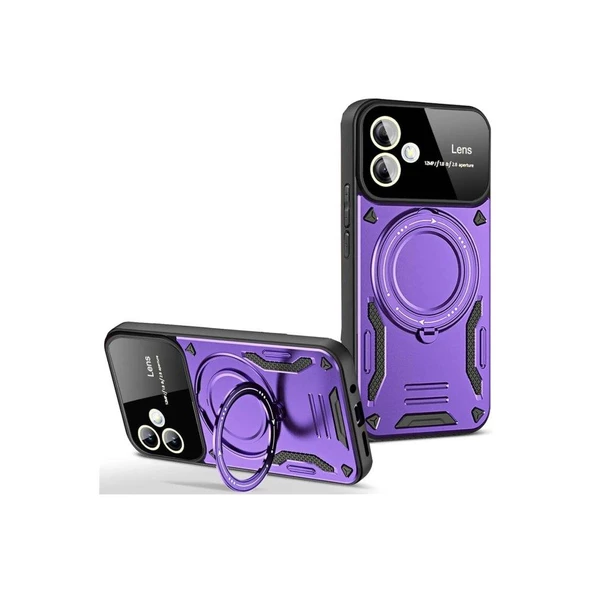 Smody Samsung Galaxy A05 İle Uyumlu Kılıf Joy Lens Standlı Kapak - 9