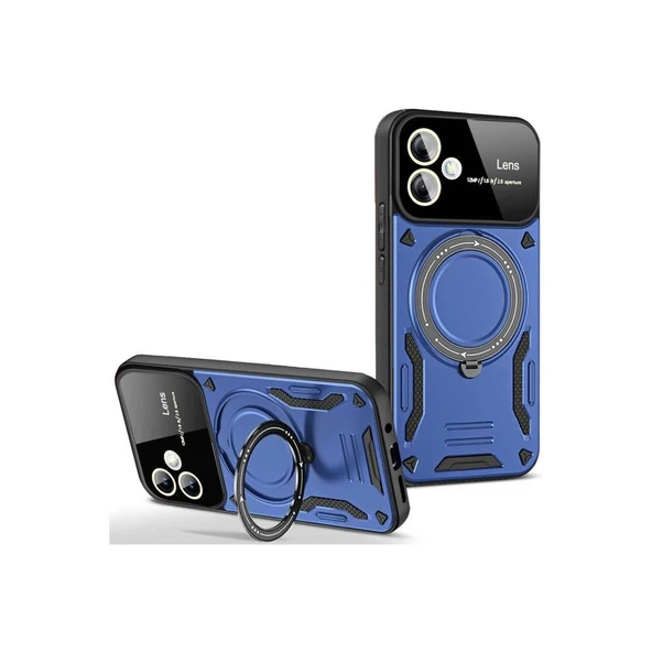 Smody Samsung Galaxy A05 İle Uyumlu Kılıf Joy Lens Standlı Kapak - 3