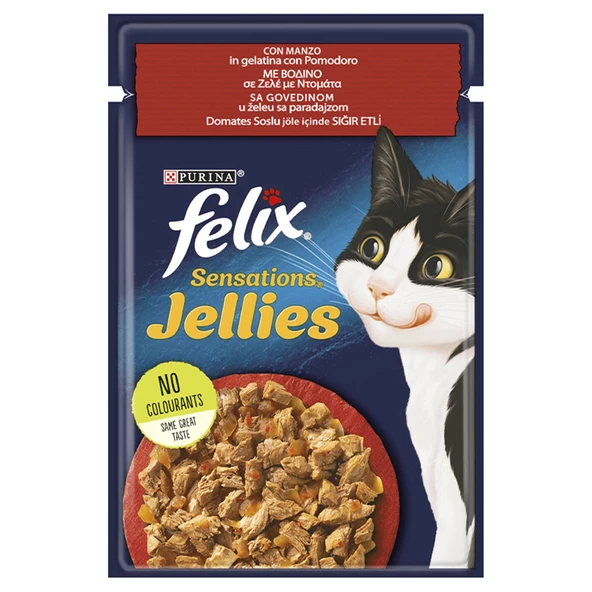 Felix Domates Soslu Sığır Etli Kedi Yaş Mama 85 Gr