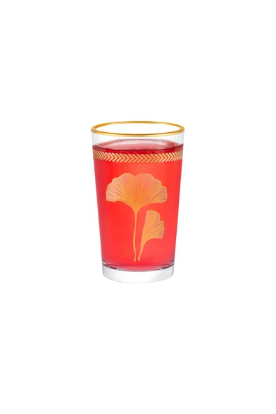 Madame Coco Lovely Ginkgo Leaves Chapelle 4 Lü Kahve Yanı Bardağı Seti - 100 ml - 3