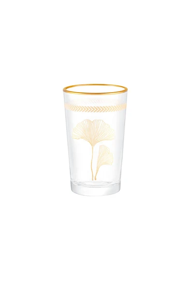 Madame Coco Lovely Ginkgo Leaves Chapelle 4 Lü Kahve Yanı Bardağı Seti - 100 ml - 2