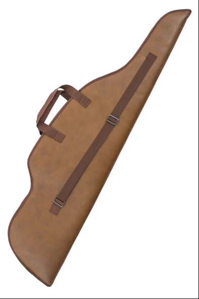 Dürbünlü Tüfek Kılıfı - Savage - Hakiki Deri - Koyu Kahve - 71 Namlu - Resim 6