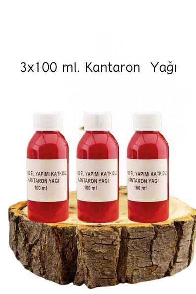 Kantaron Yağı Ev Yapımı 3x100 Ml (Katkısız Sarı çiçek )