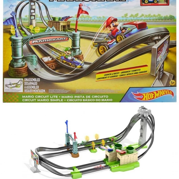 Hot Wheels Mario Kart Çılgın Dönüş Parkuru Yarış Seti- Mavi Su Dünyası