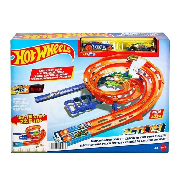 Hot Wheels İkili Yarış ve Akrobasi Pisti - Mavi Su Dünyası - Resim 4