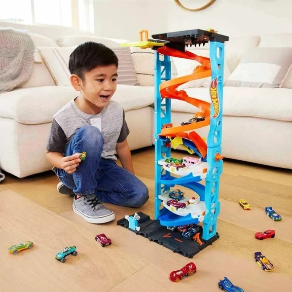 Hot Wheels Heyecanlı Yarış Kulesi - Mavi Su Dünyası - 5