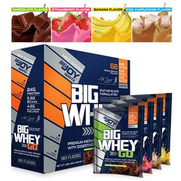 Bigjoy BigWhey Go Whey Protein Tozu 68 Saşe Mix