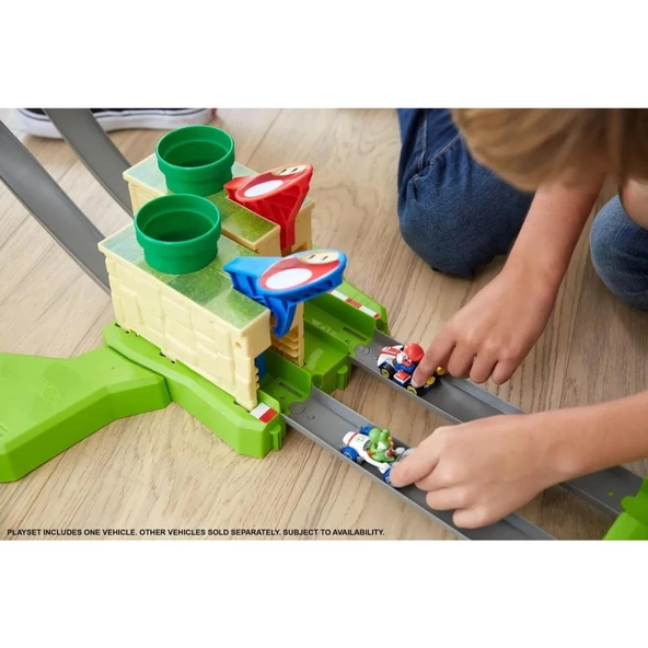 Hot Wheels Mario Kart Çılgın Dönüş Parkuru Yarış Seti- Mavi Su Dünyası - 6