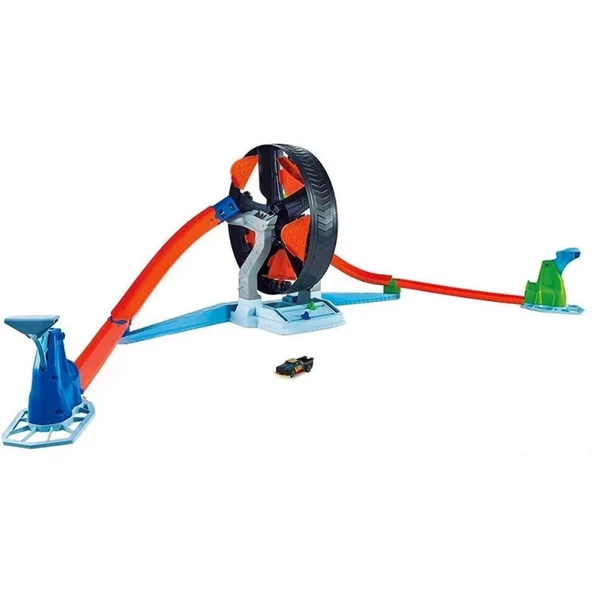 Hot Wheels Dönen Tekerlek Macerası Yarış Seti - Mavi Su Dünyası - 2