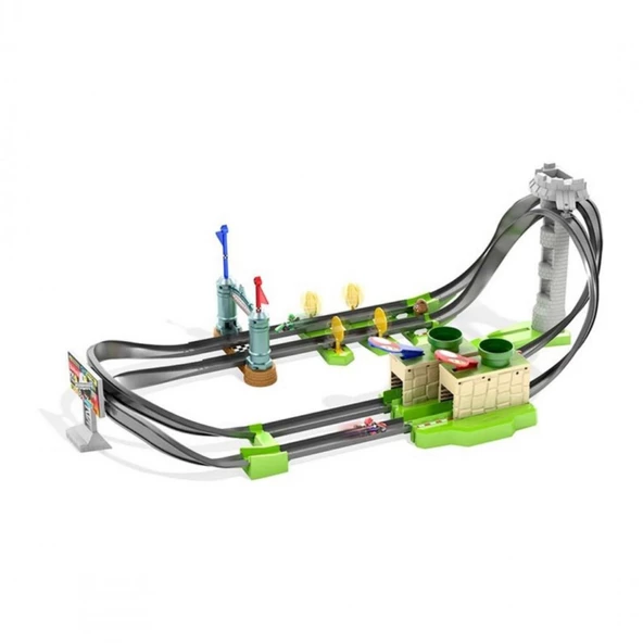 Hot Wheels Mario Kart Çılgın Dönüş Parkuru Yarış Seti- Mavi Su Dünyası - 3