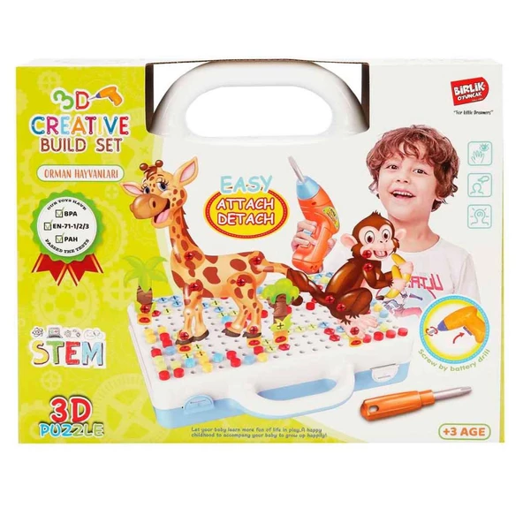 3D Eğitici Matkap Seti URT014-001 - 2