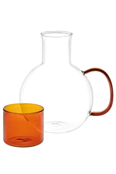 Madame Coco Vannes Borosilikat Cam Sürahi - 1400ML - Kulplu - Resim 2