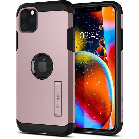 Spigen iPhone 11 Pro ile Uyumlu Kılıf Tough Armor Rose Gold - 1