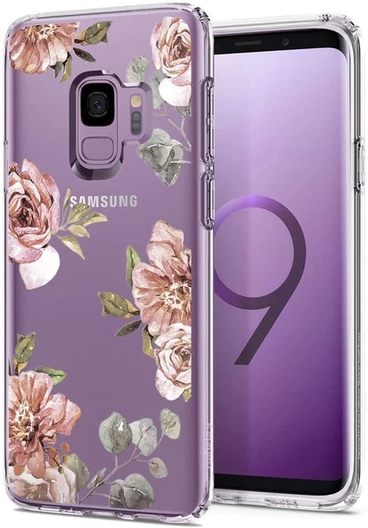 Spigen Galaxy S9 ile Uyumlu Kılıf Liquid Crystal Blossom Flower - 1