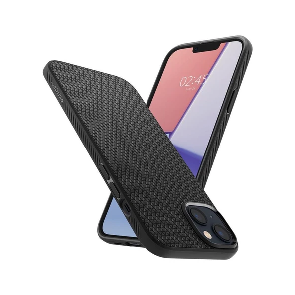 Spigen iPhone 14 Plus ile Uyumlu Kılıf Liquid Air Matte Black - 2