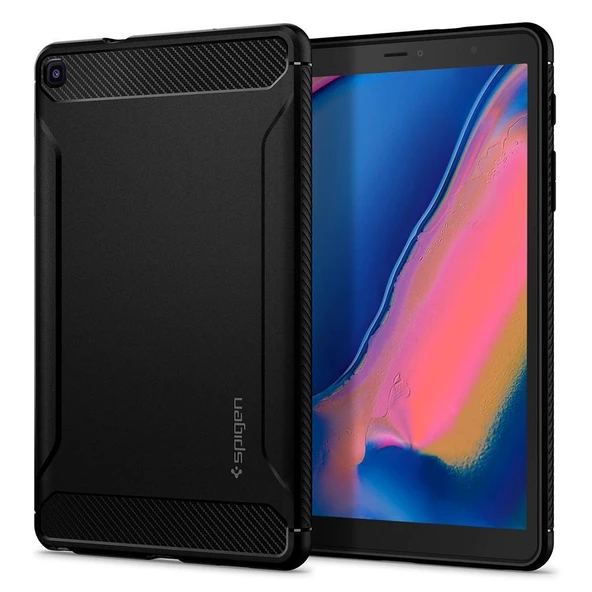 Spigen Galaxy Tab A 8.0 (2019) ile Uyumlu With S Pen SM-P200/P205 models only Rugged Armor Black