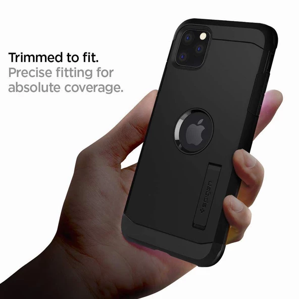 Spigen iPhone 11 Pro ile Uyumlu Kılıf Tough Armor Black - 4