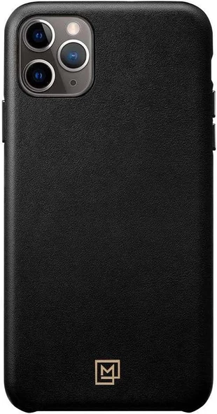 Spigen iPhone 11 Pro Max ile Uyumlu Kılıf La Manon Câlin Premium Deri Tasarım Chic Black - 4