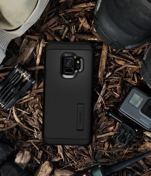 Spigen Galaxy S9 ile Uyumlu Kılıf Tough Armor Black - 8