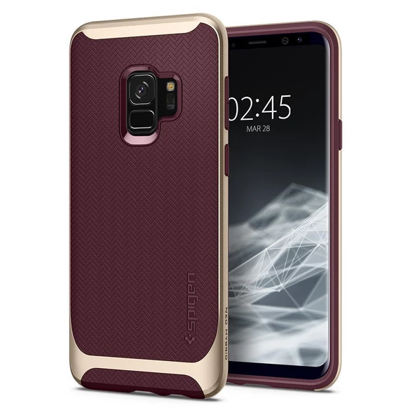 Spigen Galaxy S9 ile Uyumlu Kılıf Neo Hybrid Burgundy - 1