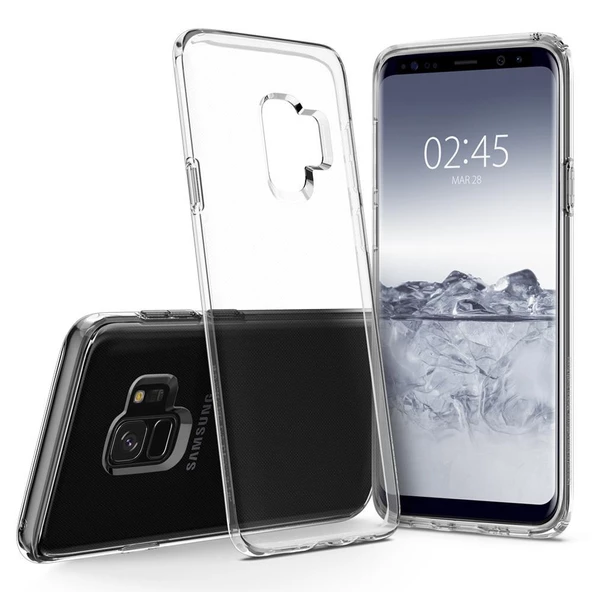 Spigen Galaxy S9 ile Uyumlu Kılıf Liquid Crystal 4 Tarafı Koruma Crystal Clear - Resim 7